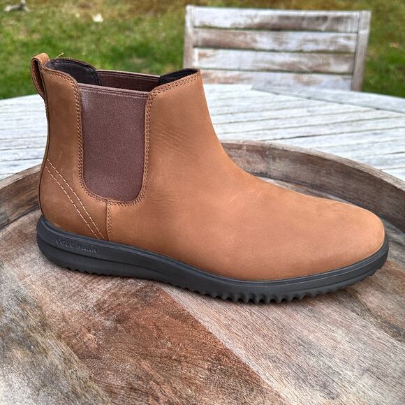 Cole Haan Grand Plus Chelsea Boots Mens Brown Lumber Java Size 11 C38789 NIB - Picture 1 of 11